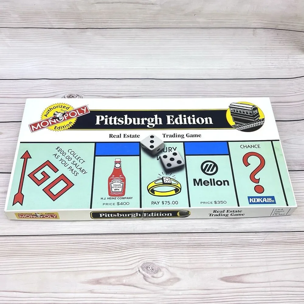 VTG Monopoly Pittsburgh PA Edition Board Game 1996 USAopoly by Hasbro New/Opened